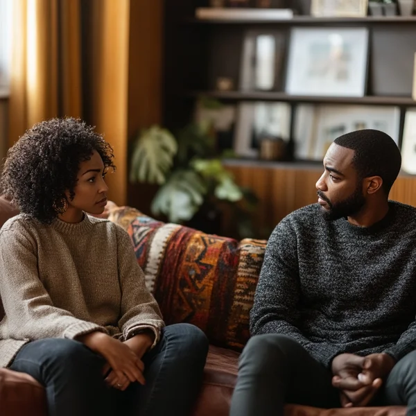 Black couple in couples therapy session