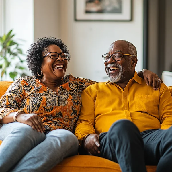 Black family in family therapy session